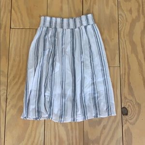 White/blue striped Target skirt.